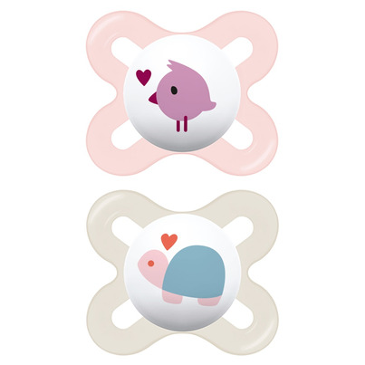 MAM Newborn Pacifiers Set Animals Pink And Linen