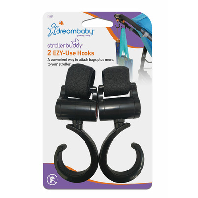 Dreambaby Strollerbuddy EZY-Use Stroller Hooks Black