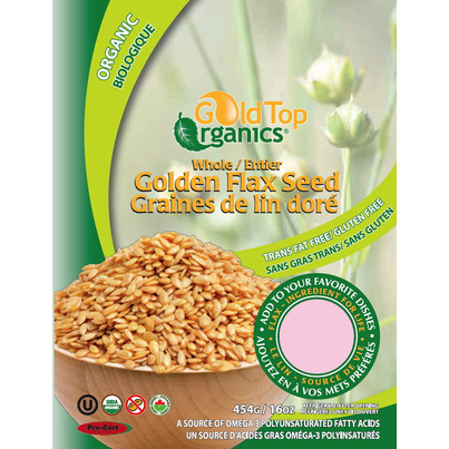 Gold Top Organics Whole Golden Flax Seeds