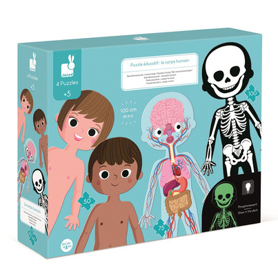 Janod 4 In 1 Educational Puzzle Human Body