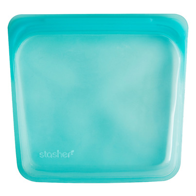 Stasher Reusable Storage Bag Aqua