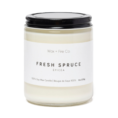 Wax + Fire Soy Candle Fresh Spruce