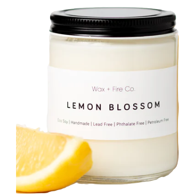 Wax + Fire Soy Candle Lemon Blossom