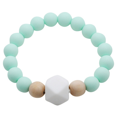Glitter & Spice Silicone Teething Bracelet Cool Mint