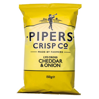 Pipers Crisps Lye Cross Cheddar And Onion Crisps