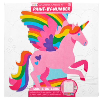 OOLY Colorific Canvas Paint By Number Kit Magical Unicorn