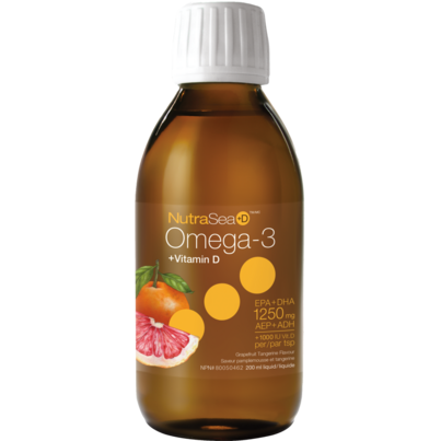 NutraSea +D Omega-3 + Vitamin D Grapefruit Tangerine