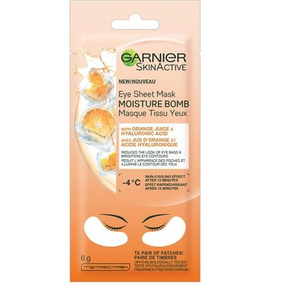 Garnier SkinActive Moisture Bomb Brightening Eye Sheet Mask Orange Juice