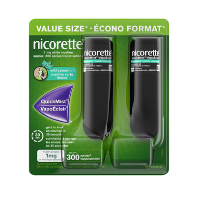 Nicorette QuickMist Spray Mild Spearmint 1mg Duo Pack