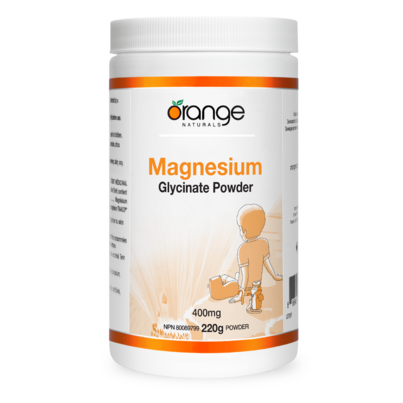 Orange Naturals Magnesium Glycinate Powder 400mg