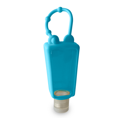 Sariso Mini Silicone Hand Sanitizer Holder With Empty Bottle Light Blue
