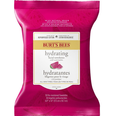 Burt's Bees Hydrating Facial Cleanser Towelettes Watermelon