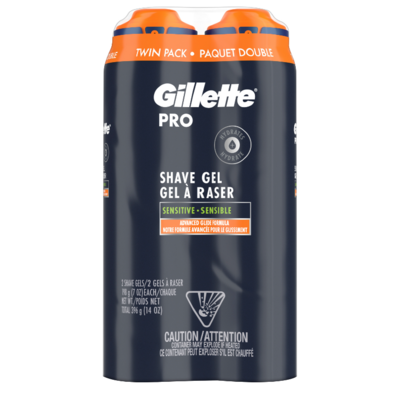 Gillette Pro Sensitive 3in1 Shave Gel Twin Pack