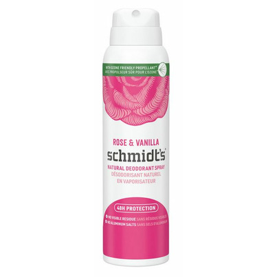 Schmidt's Rose & Vanilla Natural Deodorant Spray