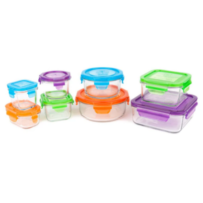 Wean Green Kitchen Set Glass Food Containers