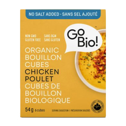 GoBIO! Organic No Salt Chicken Bouillon Cubes