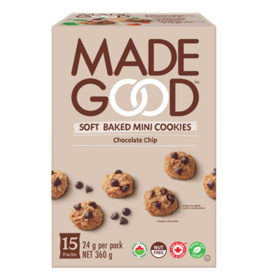 MadeGood Chocolate Chip Soft Baked Mini Cookies Club Pack