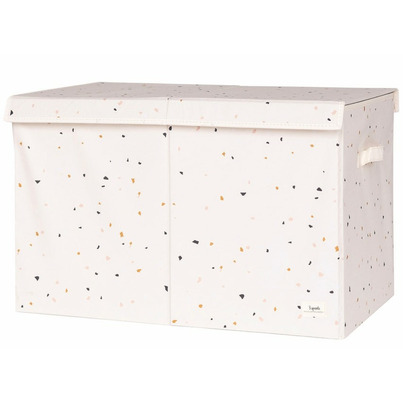 3 Sprouts Recycled Fabric Folding Toy Chest Terrazzo Cream