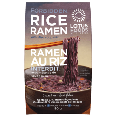 Lotus Foods Forbidden Black Rice Ramen With Miso