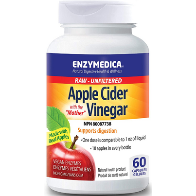 Enzymedica Raw-Unfiltered Apple Cider Vinegar With The Mother
