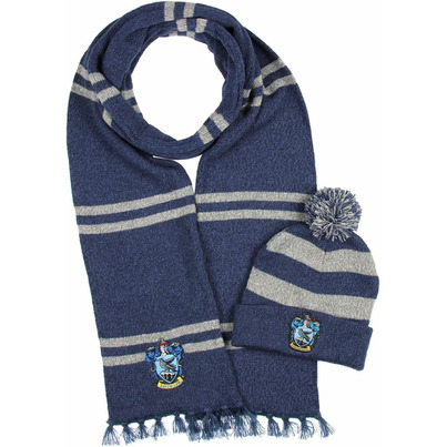 Bioworld Kids Knit Scarf & Pom Beanie Set Harry Potter Ravenclaw