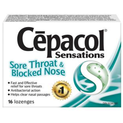 Cepacol Sensations Sore Throat & Blocked Nose Lozenges
