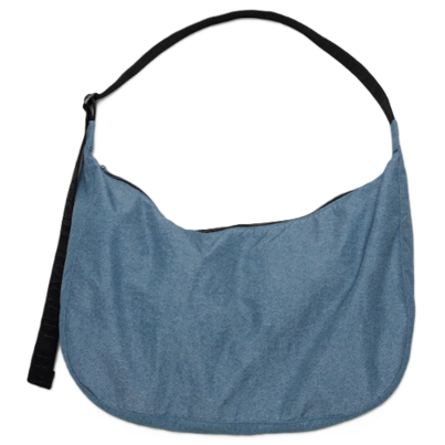 BAGGU Large Nylon Crescent Bag Digital Denim