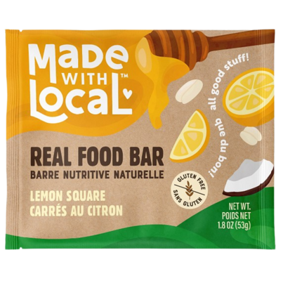 Made With Local Real Food Bar Lemon Square