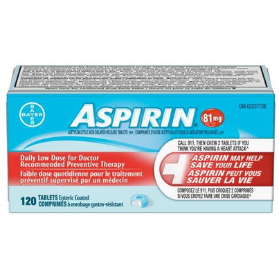 Aspirin Daily Low Dose 81mg Medium Bottle