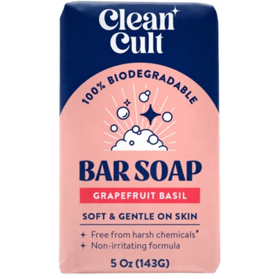 Cleancult Bar Soap Grapefruit Basil