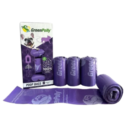GreenPolly Poop Bags On Rolls Recycled Plastics Bags Unscented