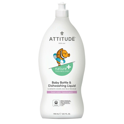 ATTITUDE Nature+ Little Ones Baby Bottle & Dishwashing Liquid Sweet Lullaby