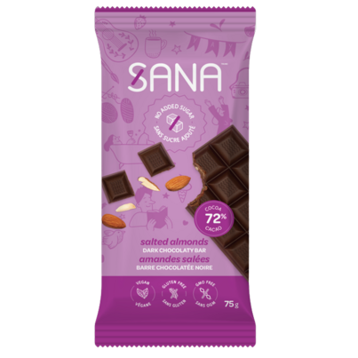 SANA Dark Chocolaty Bar Salted Almonds
