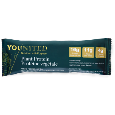 Younited Plant Protein Whole Food Energy Bar Chocolate