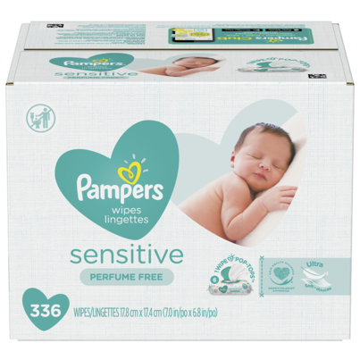 Pampers Baby Wipes Sensitive Perfume Free Pop-Top Packs