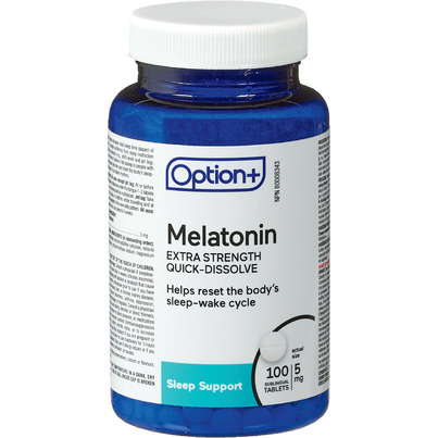 Option+ Melatonin Extra Strength Quick-Dissolve 5mg