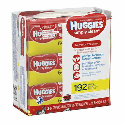 Huggies Simply Clean Fragrance-Free Baby Wipes 3 Pack