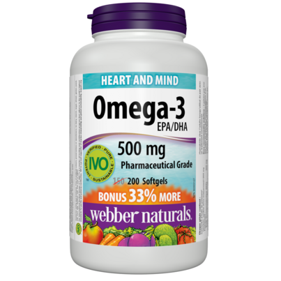 Webber Naturals Omega-3, 500 Mg (EPA 300/ DHA 200)