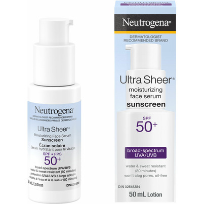 Neutrogena Ultra Sheer Moisturizing Face Serum Sunscreen SPF 50+
