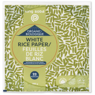 King Soba Organic White Rice Paper Wraps