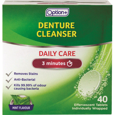 Option+ Denture Cleanser Daily Care Mint