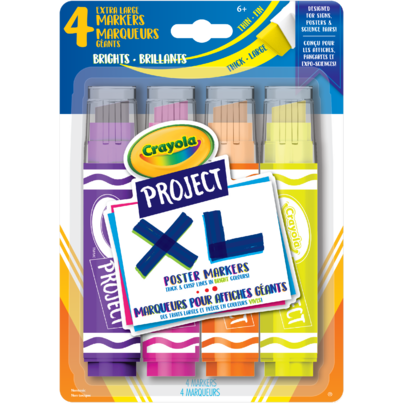 Crayola Project XL Poster Markers Bright Colours