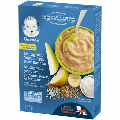 Gerber Baby Cereal - Wheat, Yogurt, Apple, Pear & Banana (Add Water)