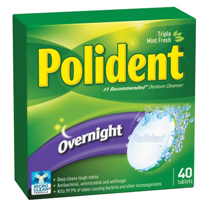 Polident Overnight Denture Cleanser