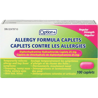 Option+ Allergy Formula Caplets 25mg