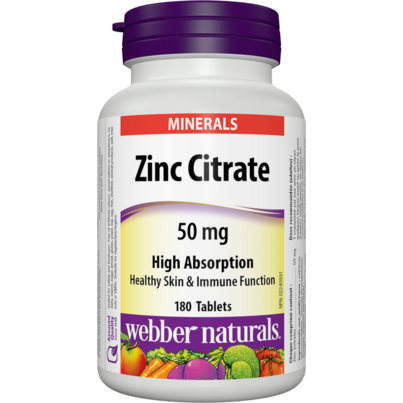 Webber Naturals Zinc Citrate Tablets