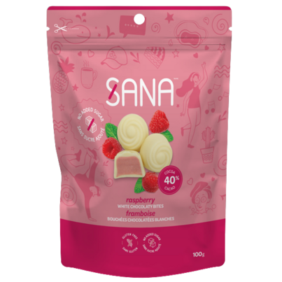 SANA White Chocolaty Bites Raspberry
