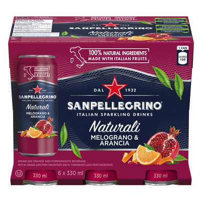 San Pellegrino Sparkling Naturali Melograno & Arancia