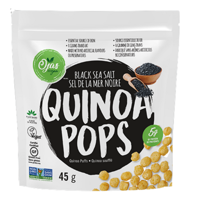 Ojas Vegan Black Sea Salt Quinoa Pops