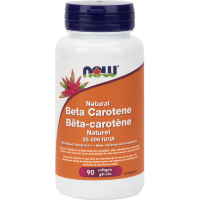 NOW Foods Natural Beta-Carotene 25,000 IU Softgels